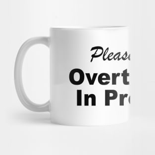 Please Hold Overthinking In Progress Sayings Sarcasm Humor Quotes Mug